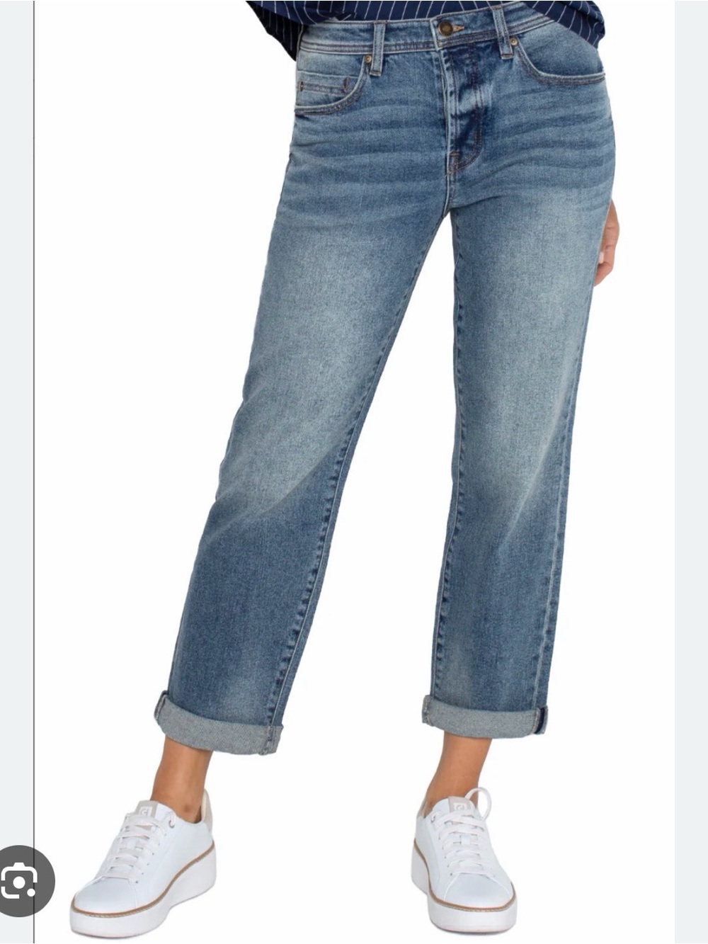 Liverpool Jeans Company Light/Med Blue Jeans ‘The Keeper’ Boyfriend Style